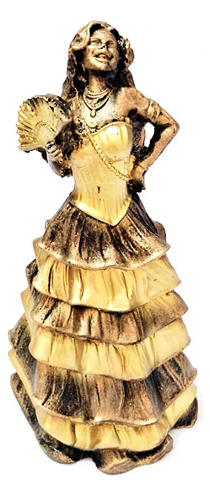 Estátua Orixá Pomba Gira do Ouro em Resina (11cm)