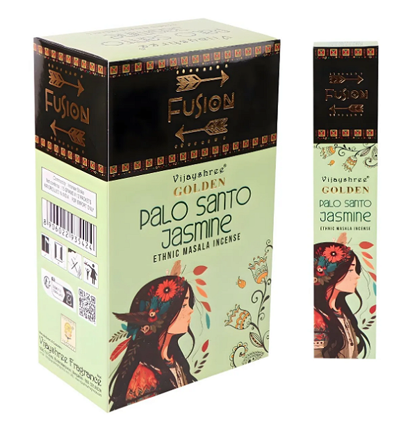 Incenso Golden Fusion Palo Santo e Jasmim (15 varetas)