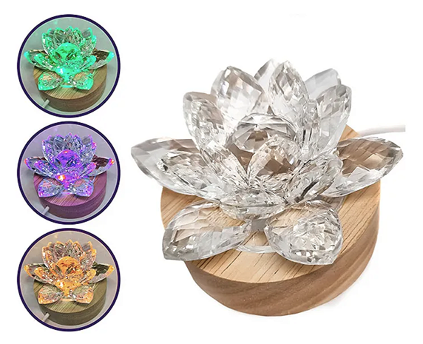 Luminária de Mesa Flor de Lótus (Colorida)