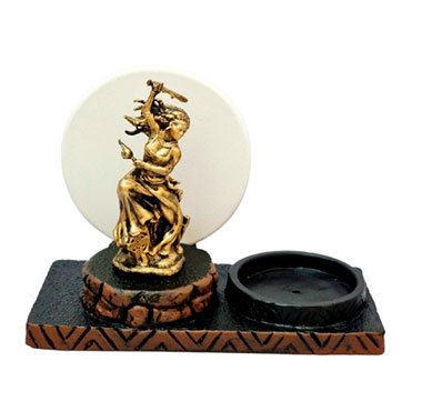 Incensário e Porta Velas Orixás no Congá (Iansã)