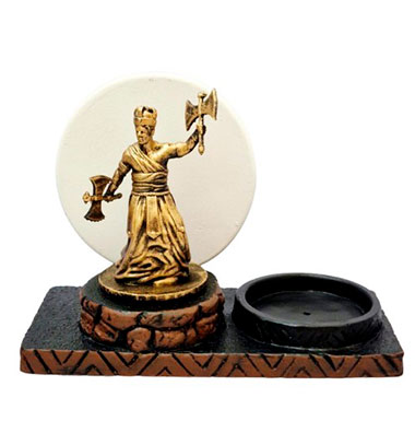 Incensário e Porta Velas Orixás no Congá (Xangô)