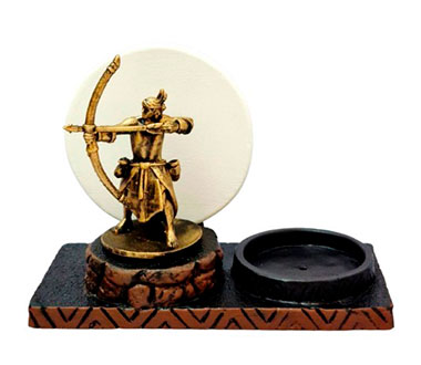 Incensário e Porta Velas Orixás no Congá (Oxóssi)