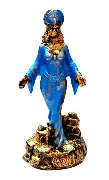 Estátua Orixá Iemanjá com Ade em Resina (13cm)