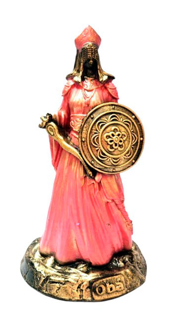 Estátua Orixá Obá em Resina (13cm)