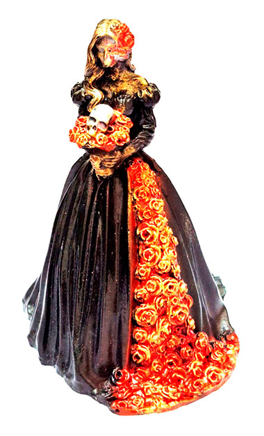 Estátua Orixá Rosa Caveira em Resina (11cm)