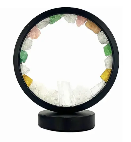 Luminária de Mesa Portal com Pedras Naturais (20cm)