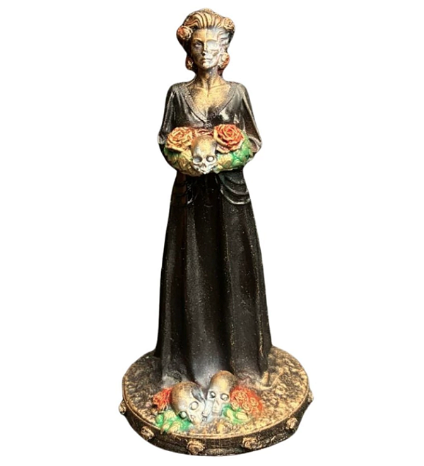 Estátua Orixá Pomba Gira Rosa Caveira (11cm)