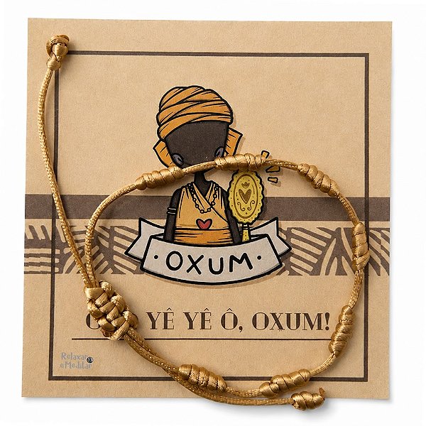 Pulseiras 7 Nós de Proteção Orixás (Oxum)
