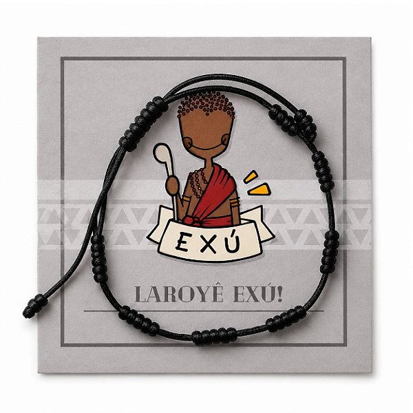 Pulseiras 7 Nós de Proteção Orixás (Exu)
