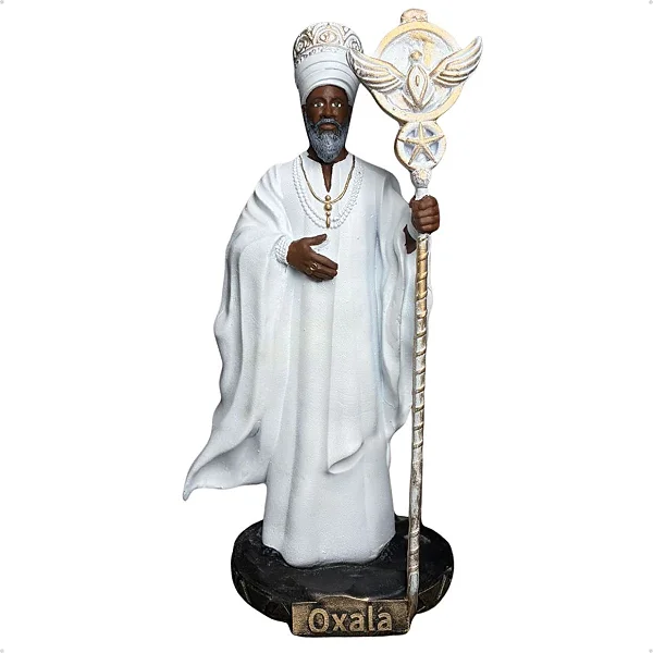 Estátua Oxalá em Resina Grande (25cm)