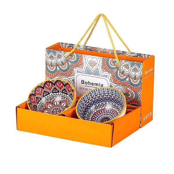 Kit Presente com Bowl Oriental e Hashi (Laranja)