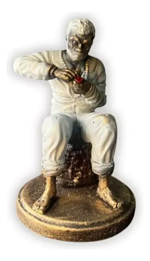 Estátua Preto Velho em Resina (10cm)