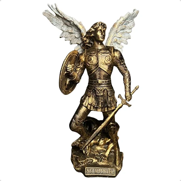 Estátua São Miguel Arcanjo em Resina (30cm)
