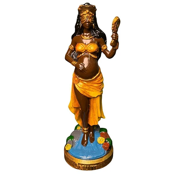 Estátua Oxum Gestante em Resina (23cm)