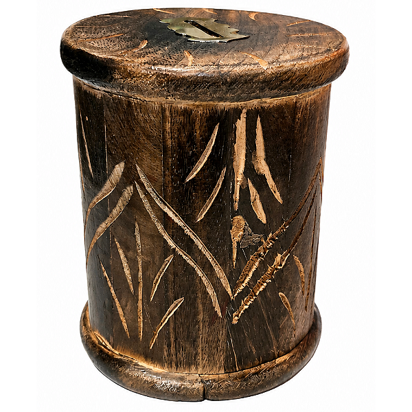 Cofrinho Indiano Redondo com Chave (10cm)