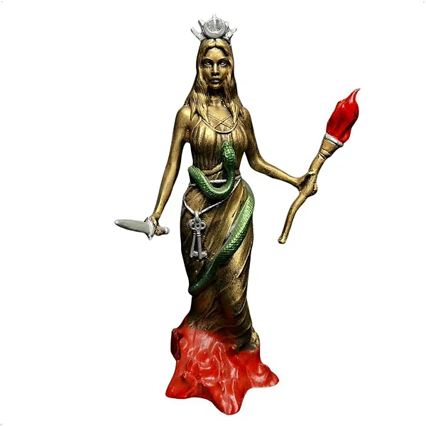 Estátua Deusa Grega Hécate em Resina (25cm)