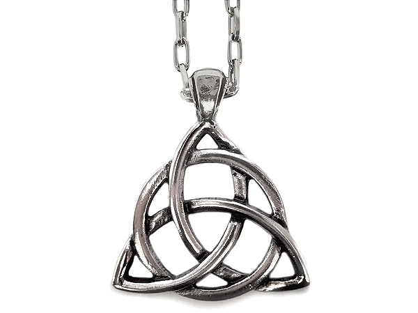 Colar Triqueta Celta Wicca com Corrente (3cm)