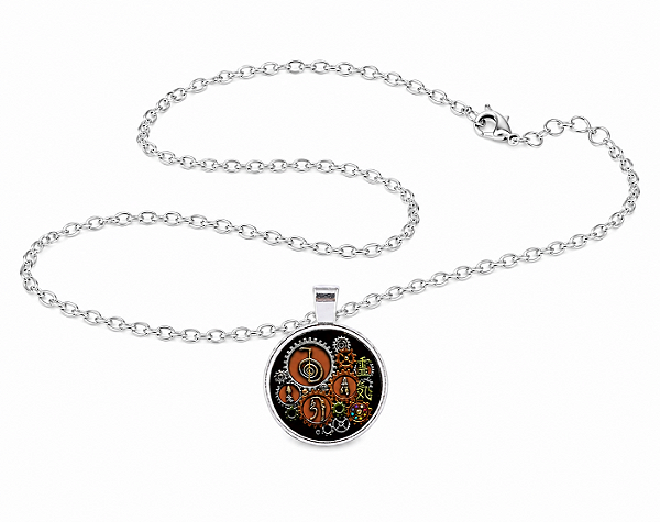 Gargantilha Símbolos Reiki com Cho-ku-rei e Sei-He-Ki (3cm)