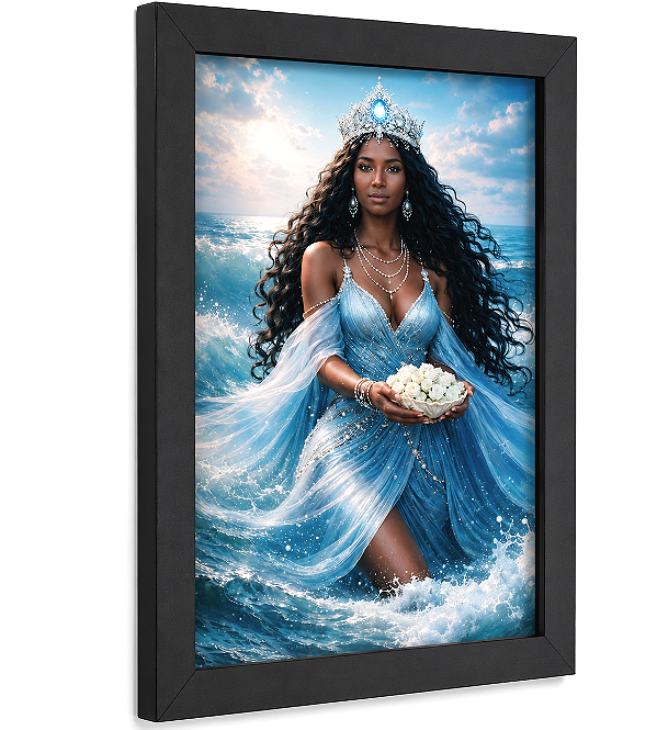 Quadro Iemanjá com Rosas (29cm)