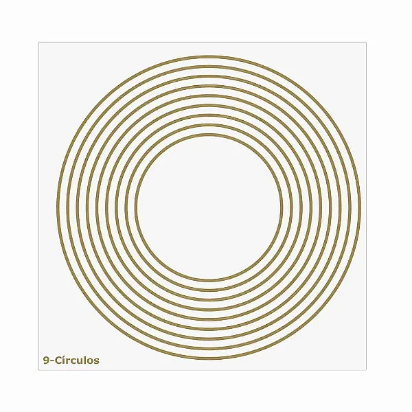Placa Radiônica 9-Círculos (PVC)