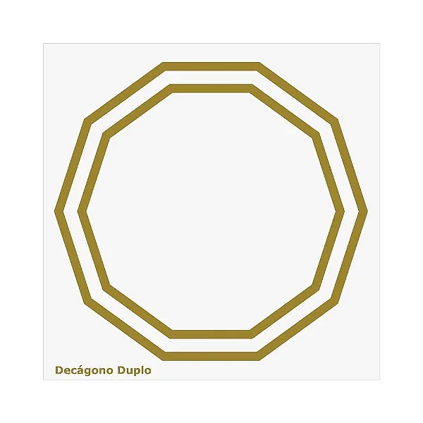 Placa Radiônica Decágono Duplo (PVC)
