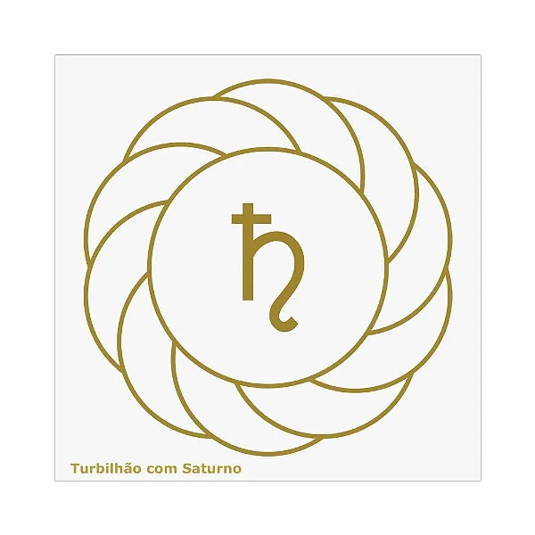Placa Radiônica Turbilhão com Saturno (PVC)