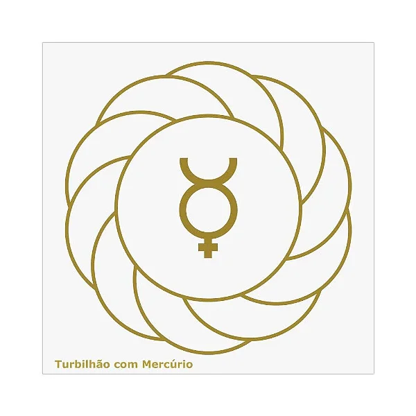 Placa Radiônica Turbilhão com Mercúrio (PVC)
