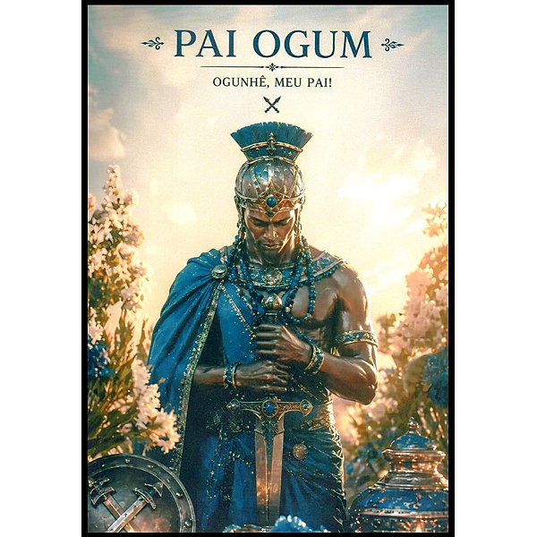 Quadro Pai Ogum de Parede (29cm)
