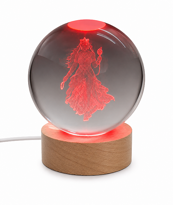 Luminária Oxum com Esfera de Cristal (8cm)