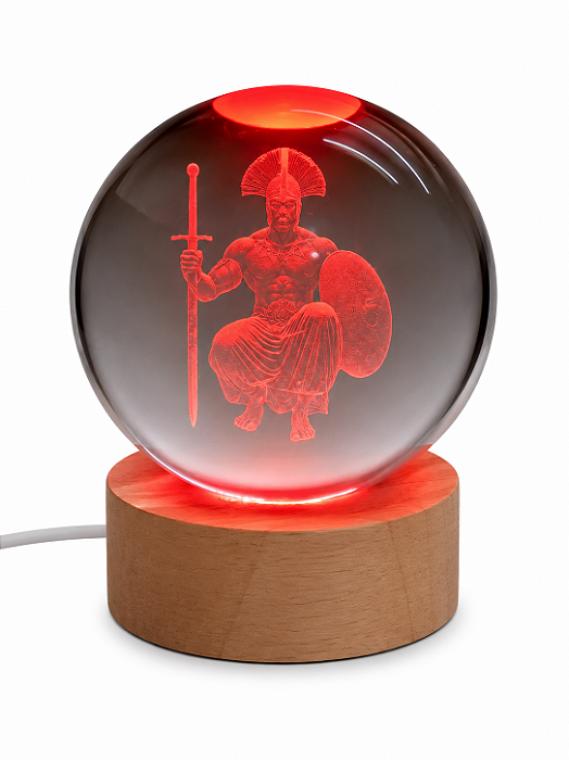 Luminária Ogum com Esfera de Cristal (8cm)