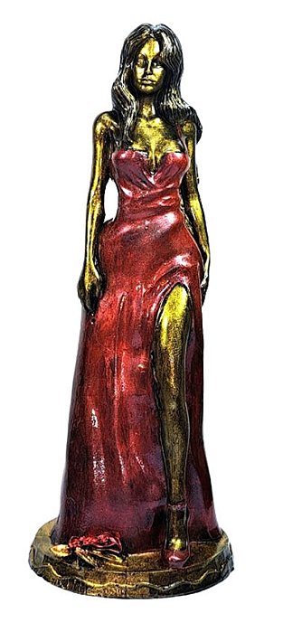 Estátua Mini Pomba Gira Maria Padilha Metalizada (5cm)
