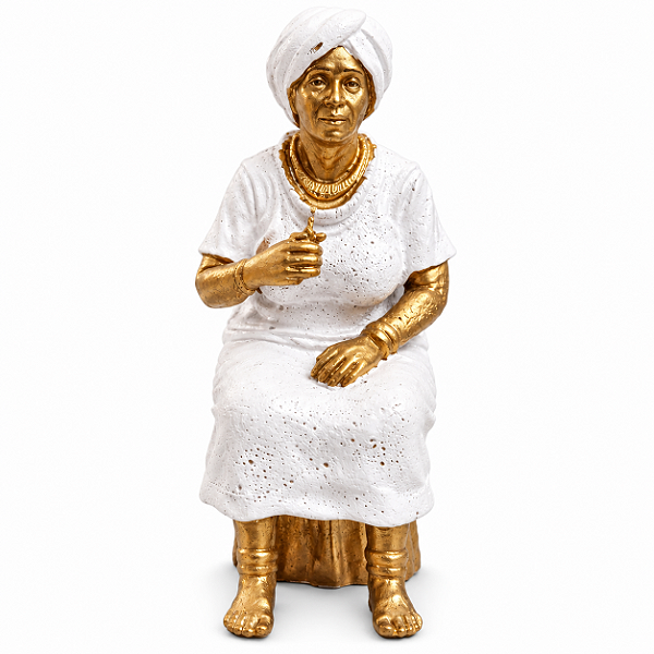 Mini Estátua Preta Velha 3D (5cm)