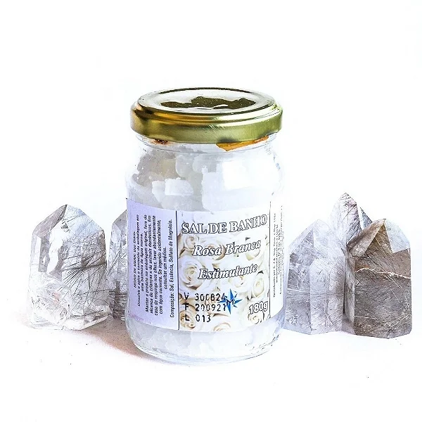 Sal de Banho Rosa Branca (180g)