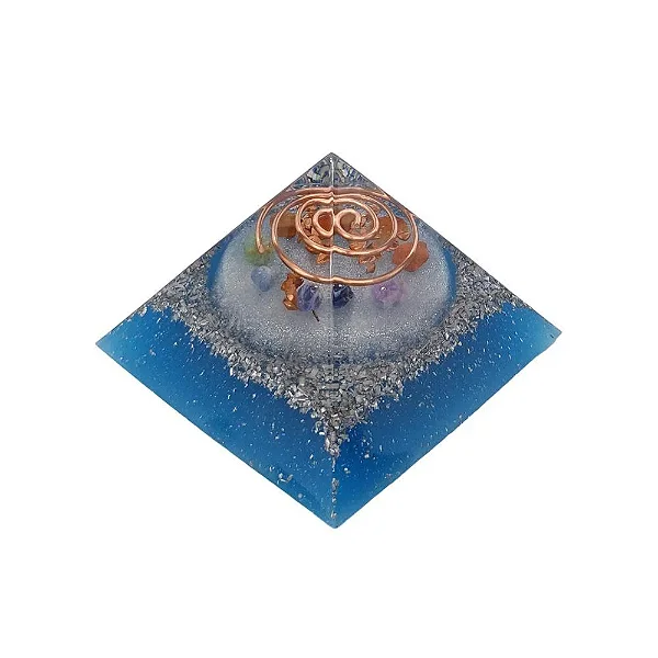 Orgonite Pirâmide dos 7 Chakras (6cm)