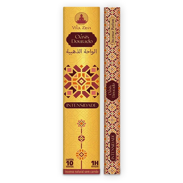 Incenso Vila Zen Linha Árabe Oásis Dourado (10 varetas)