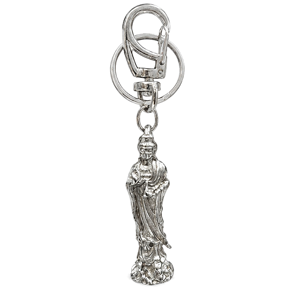 Chaveiro Deusa Kuan Yin em Metal (8cm)