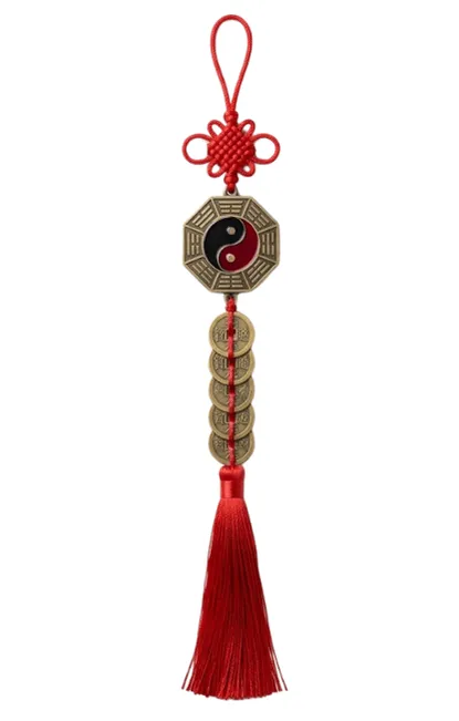 Baguá Yin Yang com Espelho e Moedas Chinesas (35cm)