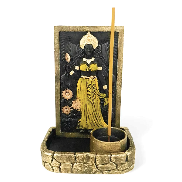 Incensário com Porta Velas Painel dos Orixás (Oxum)