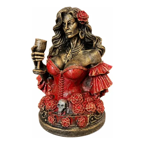 Busto Pomba Gira Vermelha em Resina (12cm)