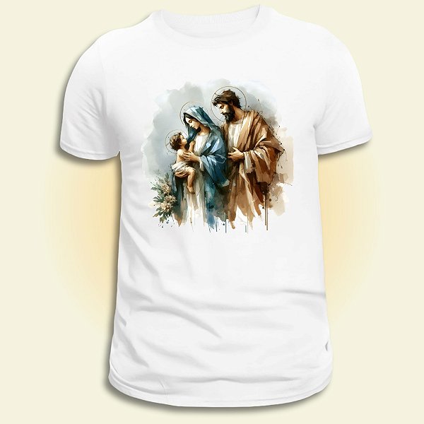 Camiseta Católica Masculina Sagrada Família