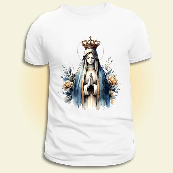 Camiseta Católica Infantil Nossa Senhora de Fátima