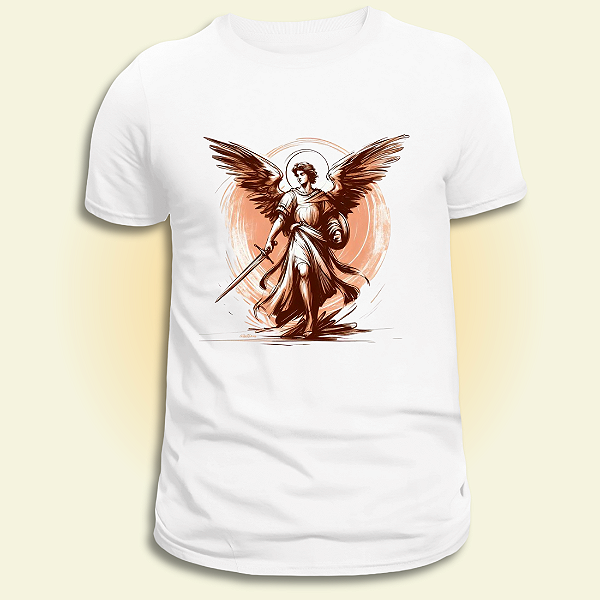 Camiseta Católica Feminina São Miguel Arcanjo
