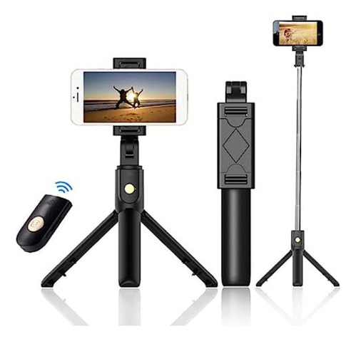 SUPORTE CELULAR - BASTÃO DE SELFIE COM TRIPÉ E CONTROLE DISPARO DE FOTOS