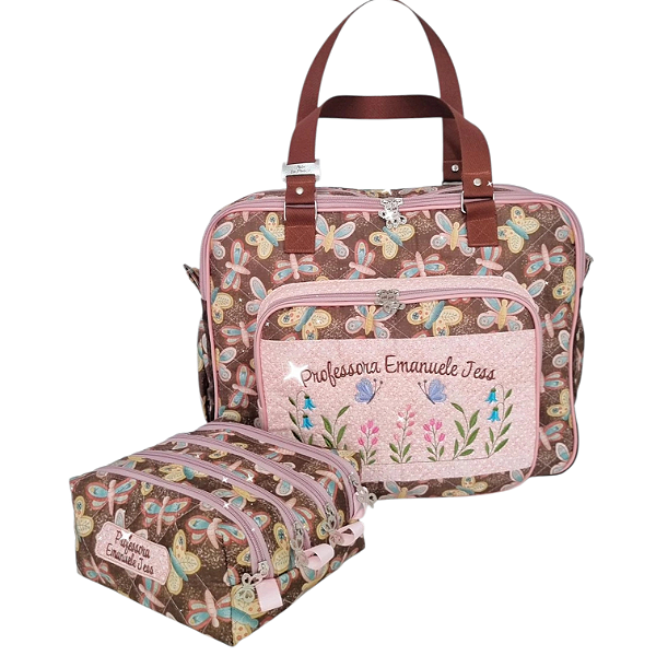 Bolsa com divisões e estojo 4