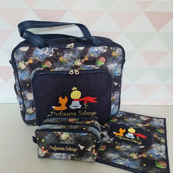 Bolsa com divisões, capa para caderno e estojo 3