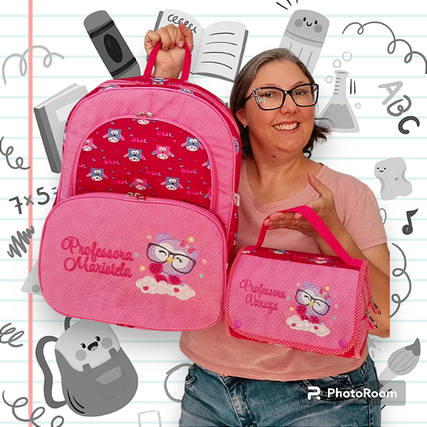 Mochila com divisões e nécessaire alça simples