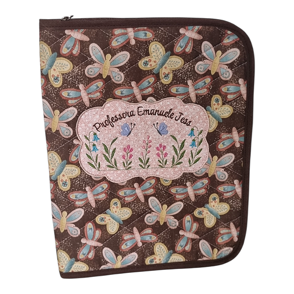 Capa para caderno universitário com zíper