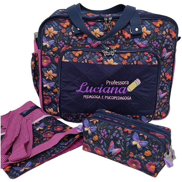 Bolsa com divisões, estojo 2 e avental