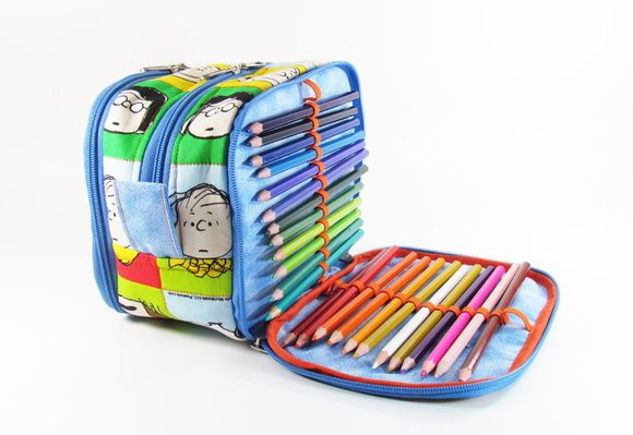 Estojo organizador triplo