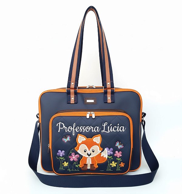 Bolsa com divisões raposinha material sintético